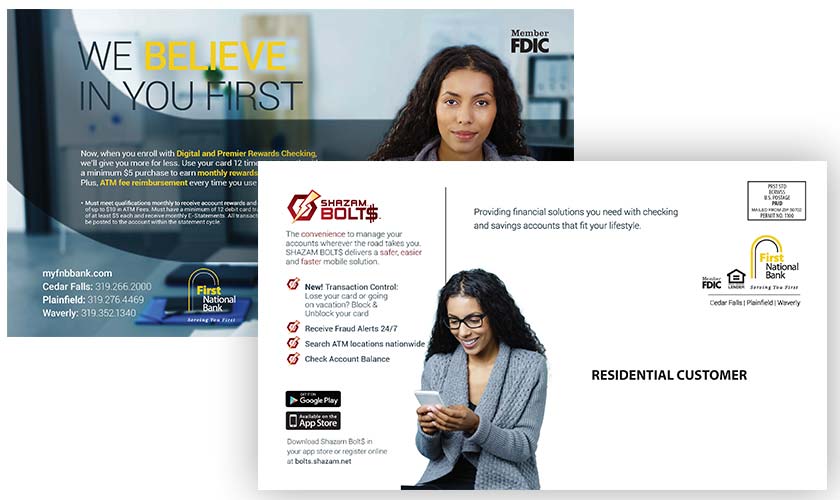Example of Saturation Mail Print Piece Use Strategic Imaging to Create a Saturation Marketing Mailer